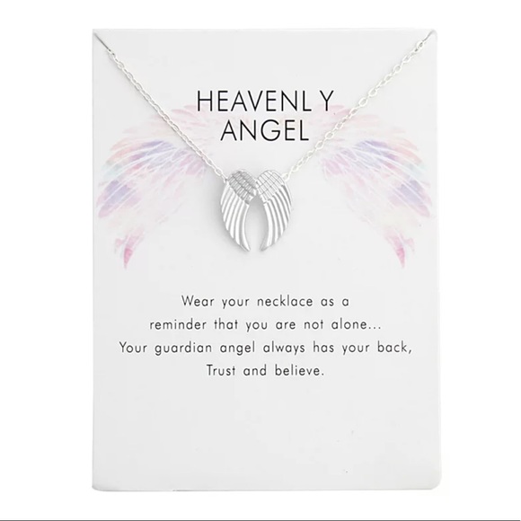 SILVER HEAVENLY ANGEL ♡ GIFT Necklace - Picture 1 of 4